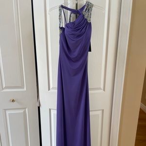 Purple Prom Dress w/ Beaded Back